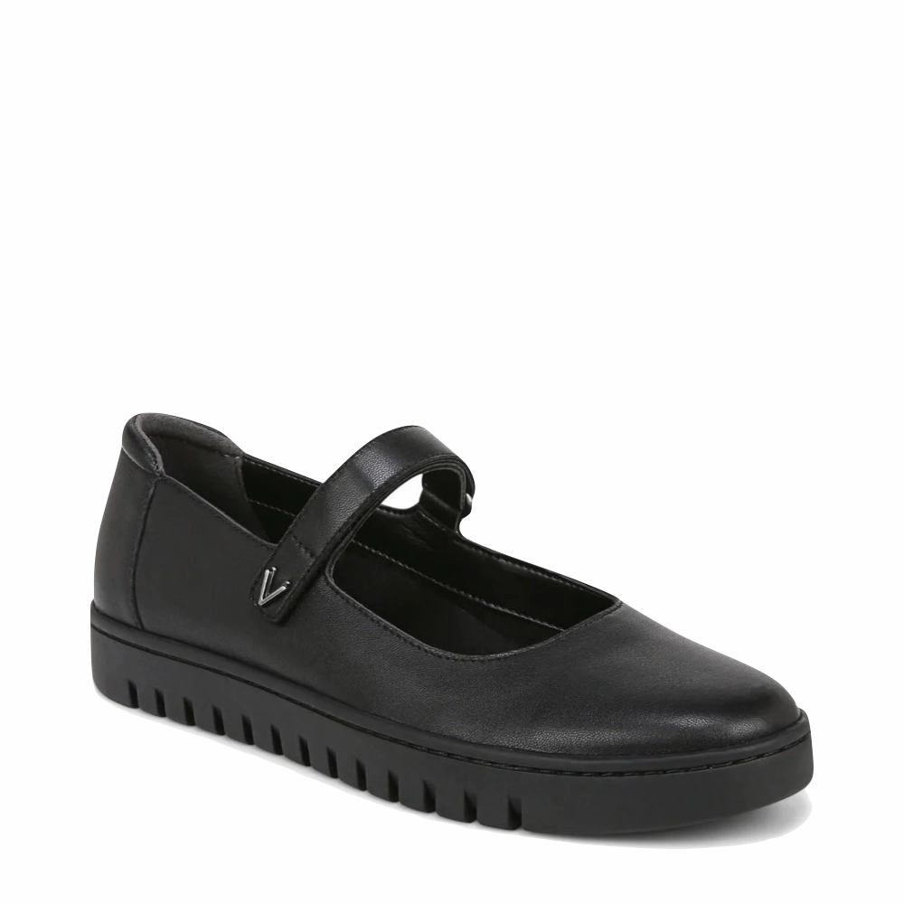 Dark Mary Jane Shoes Vionic Women's Uptown Smooth Leather Mary Jane Shoe in Black