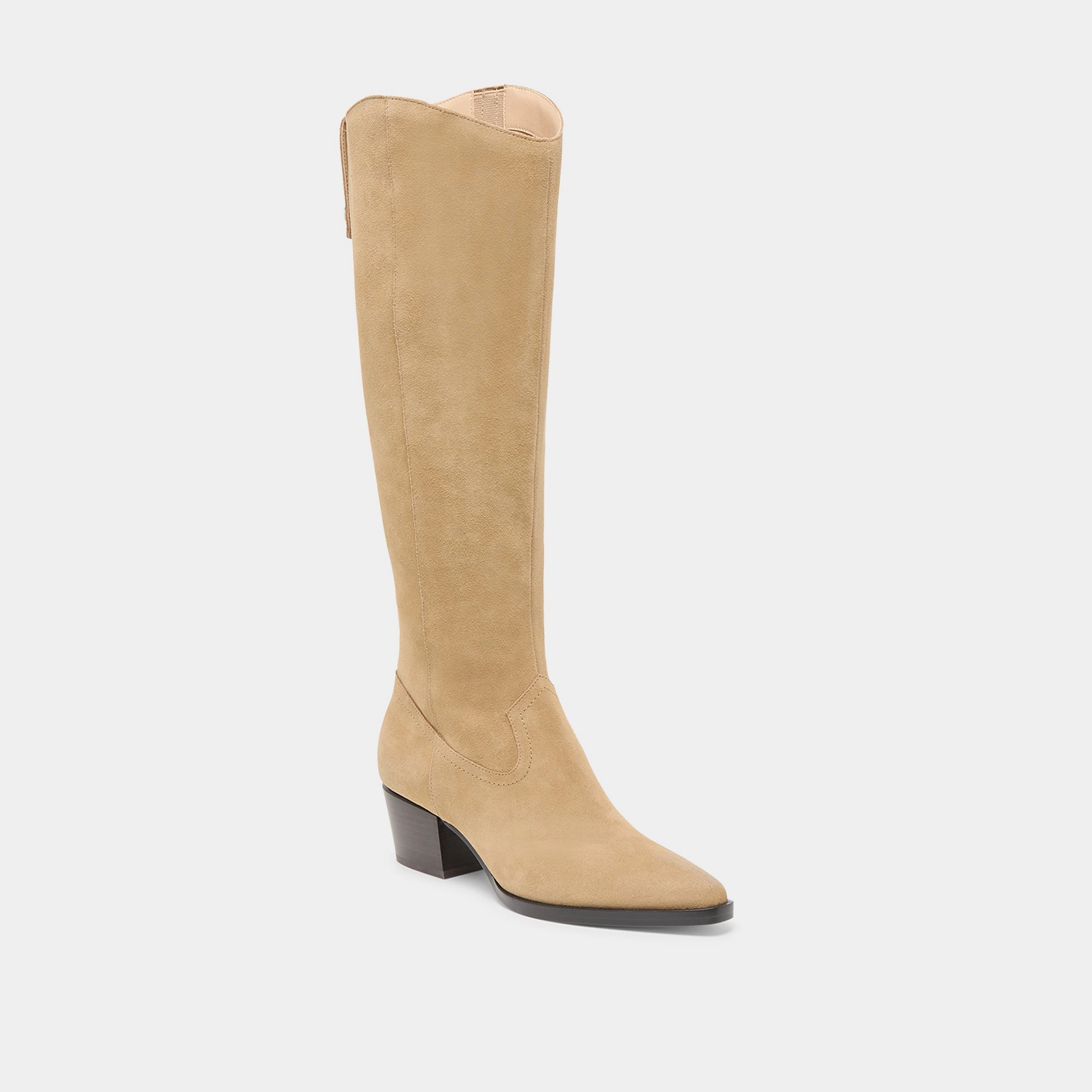 VIRONA H2O EXTRA WIDE CALF BOOTS DK TAUPE SUEDE Waterproof Cast Shoe