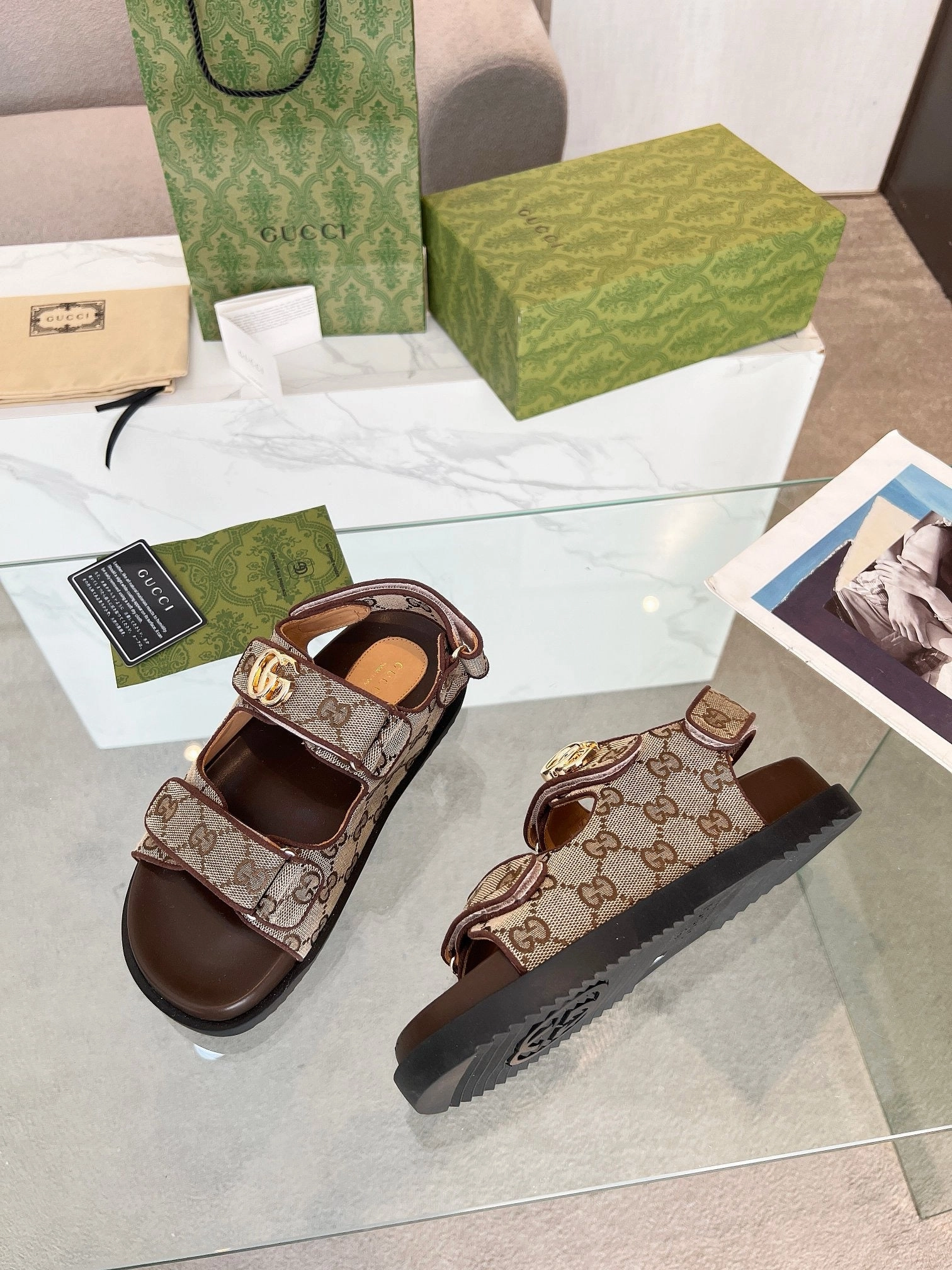 SE1337 Women's Double G Sandal / Size5-11 Best Flat Mtb Shoes