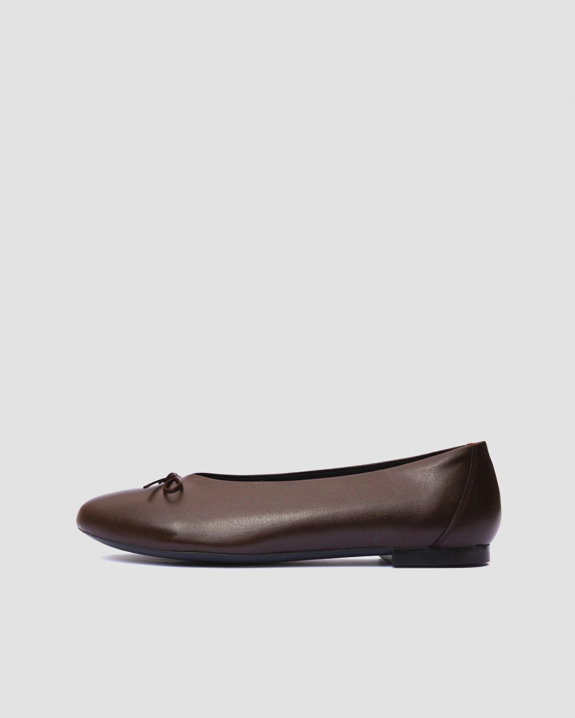 Soda Flats Shoes Mossy Pumps Chocolate brown ballet flats with a bow
