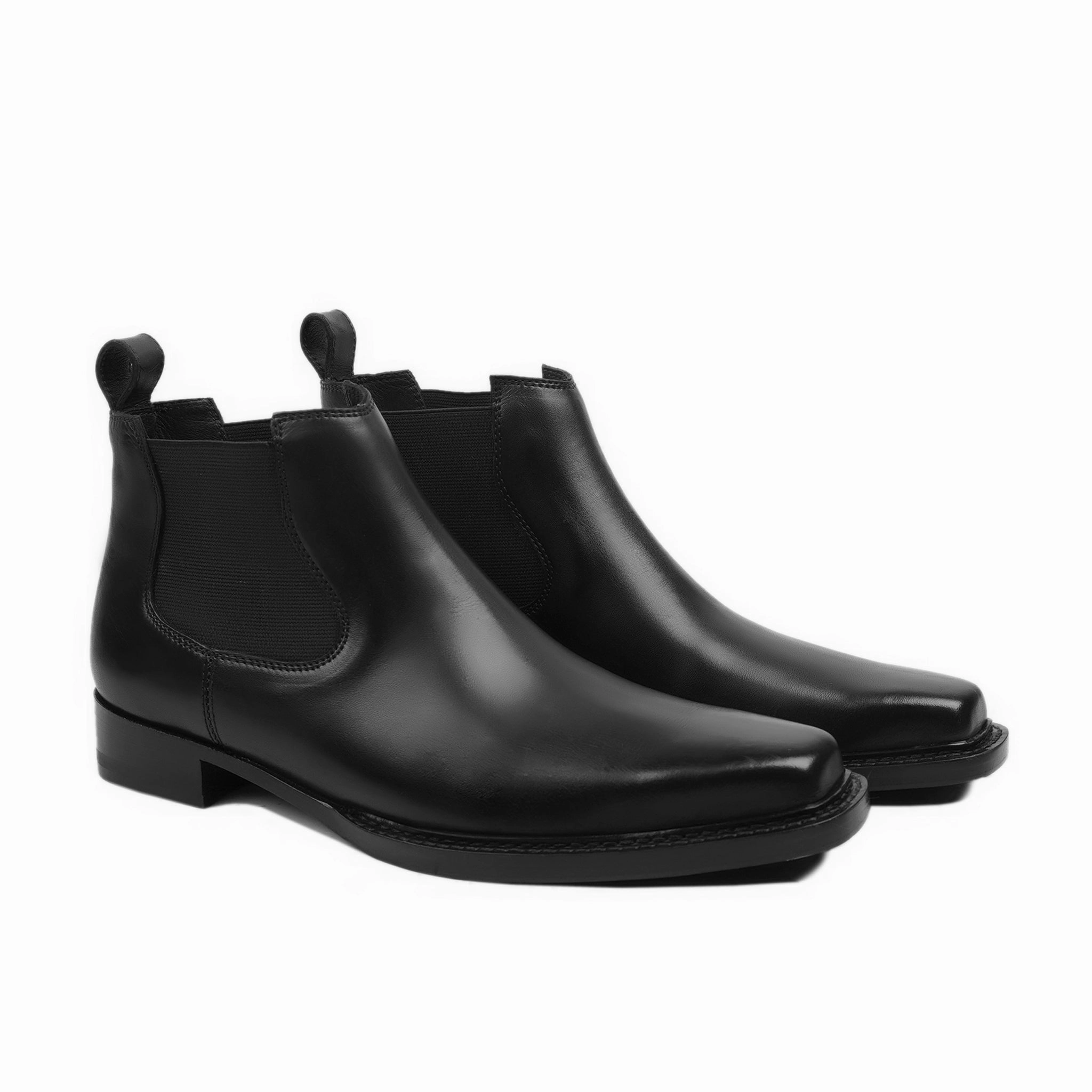 Palma - Men's Black Calf Leather Chelsea Boot Chelsea Boots Zip