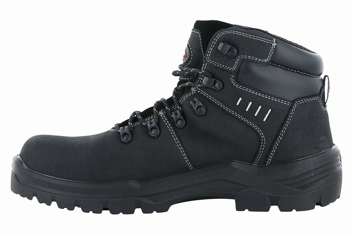 8 Inch Wedge Sole Work Boots Avenger 7400 Waterproof Composite Toe Boot Black