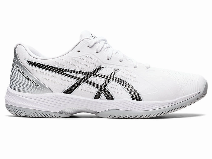 Asics Fifty Four Wrestling Shoe Men's Asics Solution Swift FlyteFoam, White/Black, 11.5 D Medium