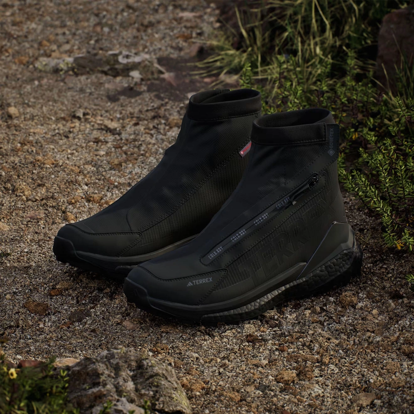 Adidas Terrex Free Hiker 2 Hiking Shoes Core Black / Core Black / Grey Four Hiking Boots With Gore Tex