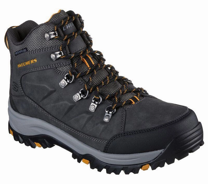 Men's Wide Fit Skechers 204642 Relment Daggett Hiking Boots Hiking With Steel Toe Boots