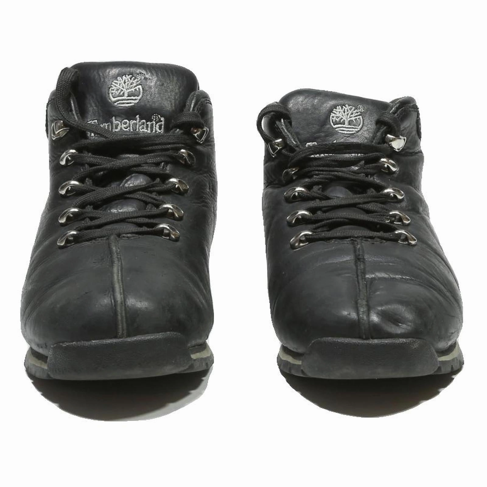 TIMBERLAND Mens Black Leather Ankle Boots UK 8.5 Comfortable Casual Outdoor Best Hiking Boots For All Weather