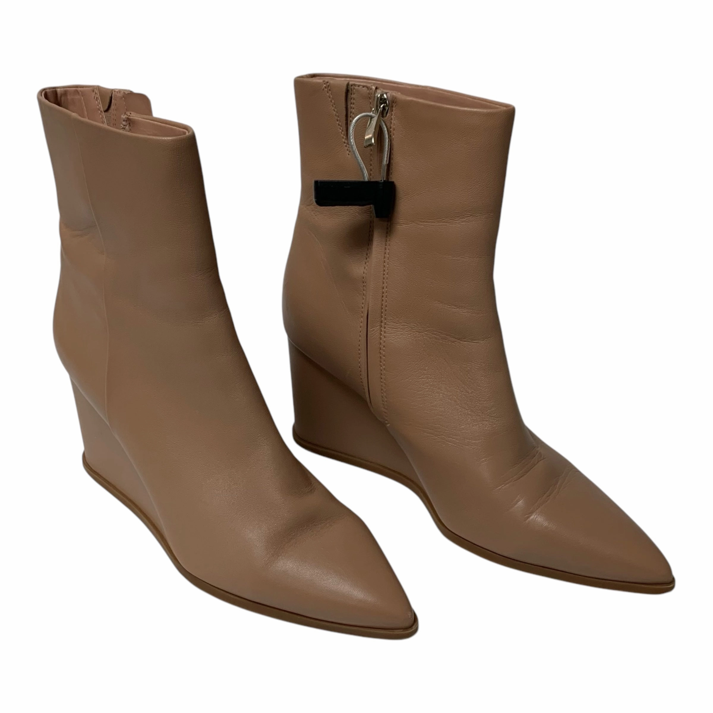 Boots Ankle Heels By Nordstrom In Brown, Size: 10 Notched Ankle Boots