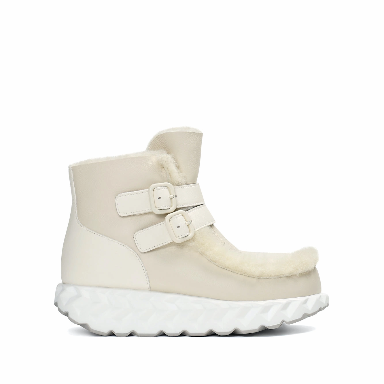 JABARA MONTI WHITE Red Lace Hiking Boots