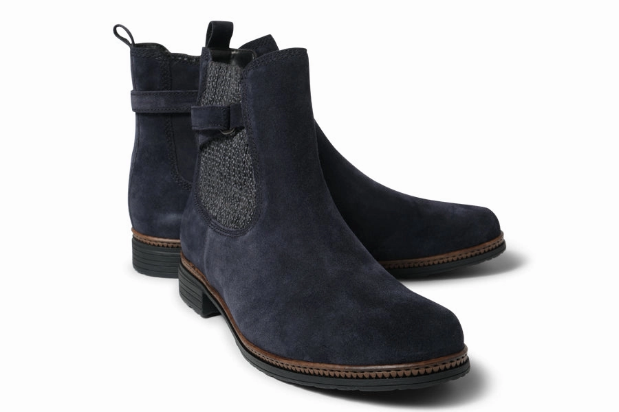 Low Heel Cowboy Ankle Boots GAB WOLF NAVY