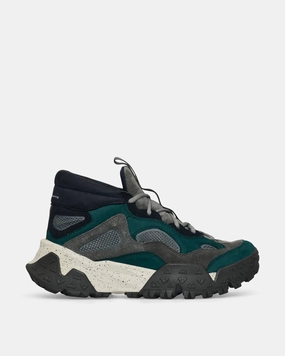 White Mountaineering Motion Scramble Hiking Boots Grey / Teal Hiking Boots With Studs