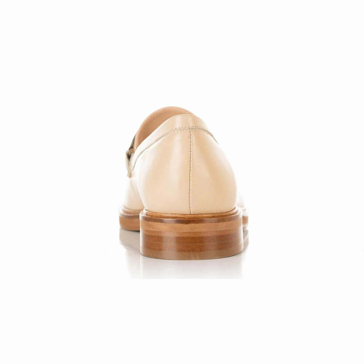 Wide Fit Loafers  - Beige Leather Parker Loafers