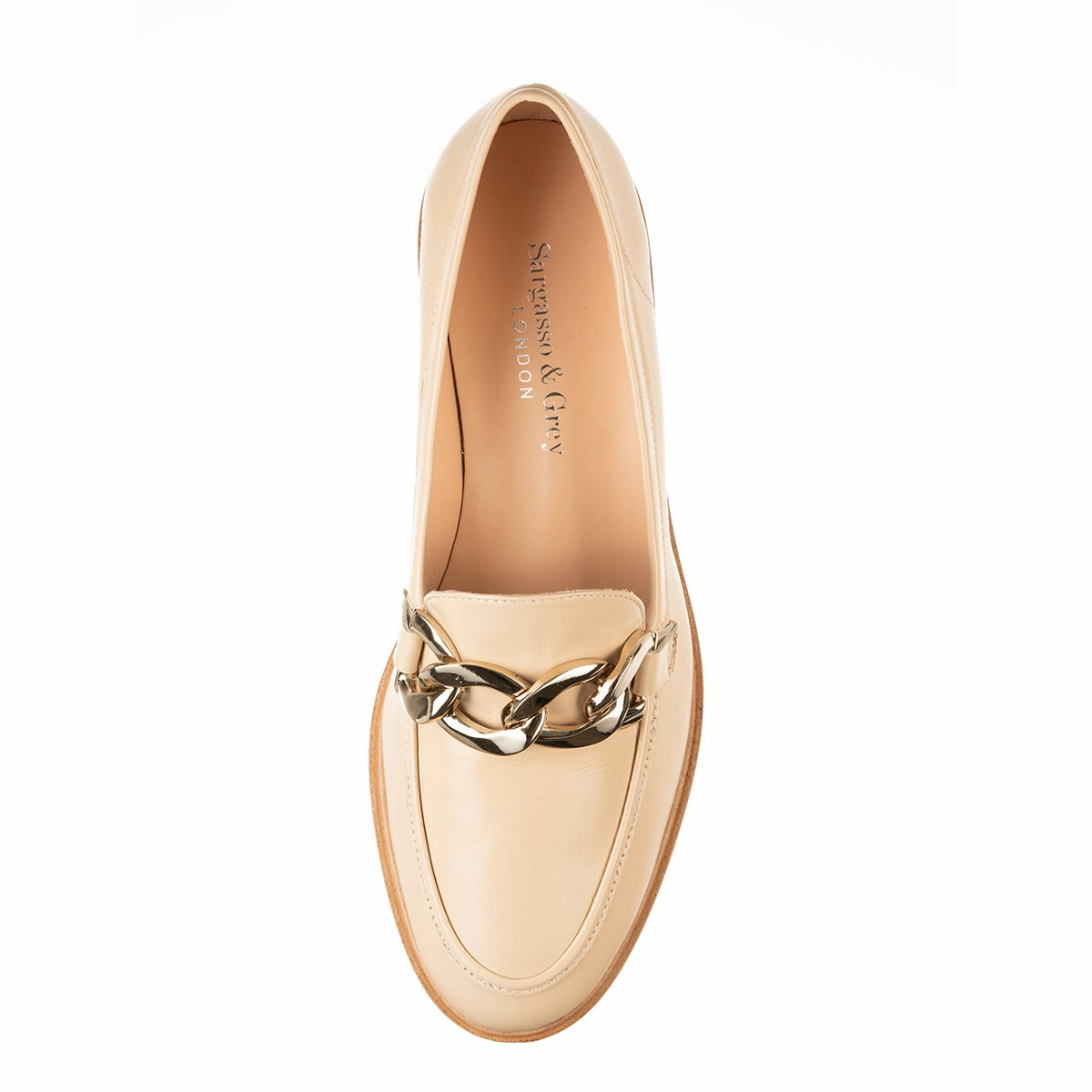 Sporty And Rich Loafers Wide Fit Loafers  - Beige Leather