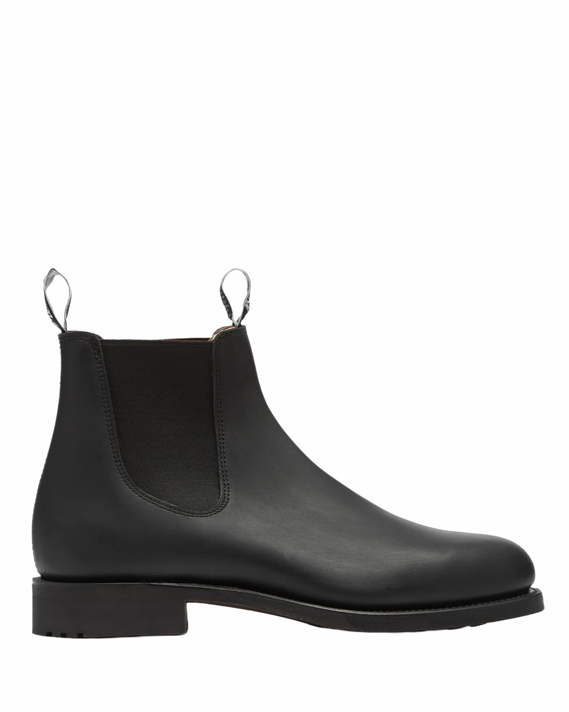 Cracked Leather Chelsea Boots Gardener Black Leather
