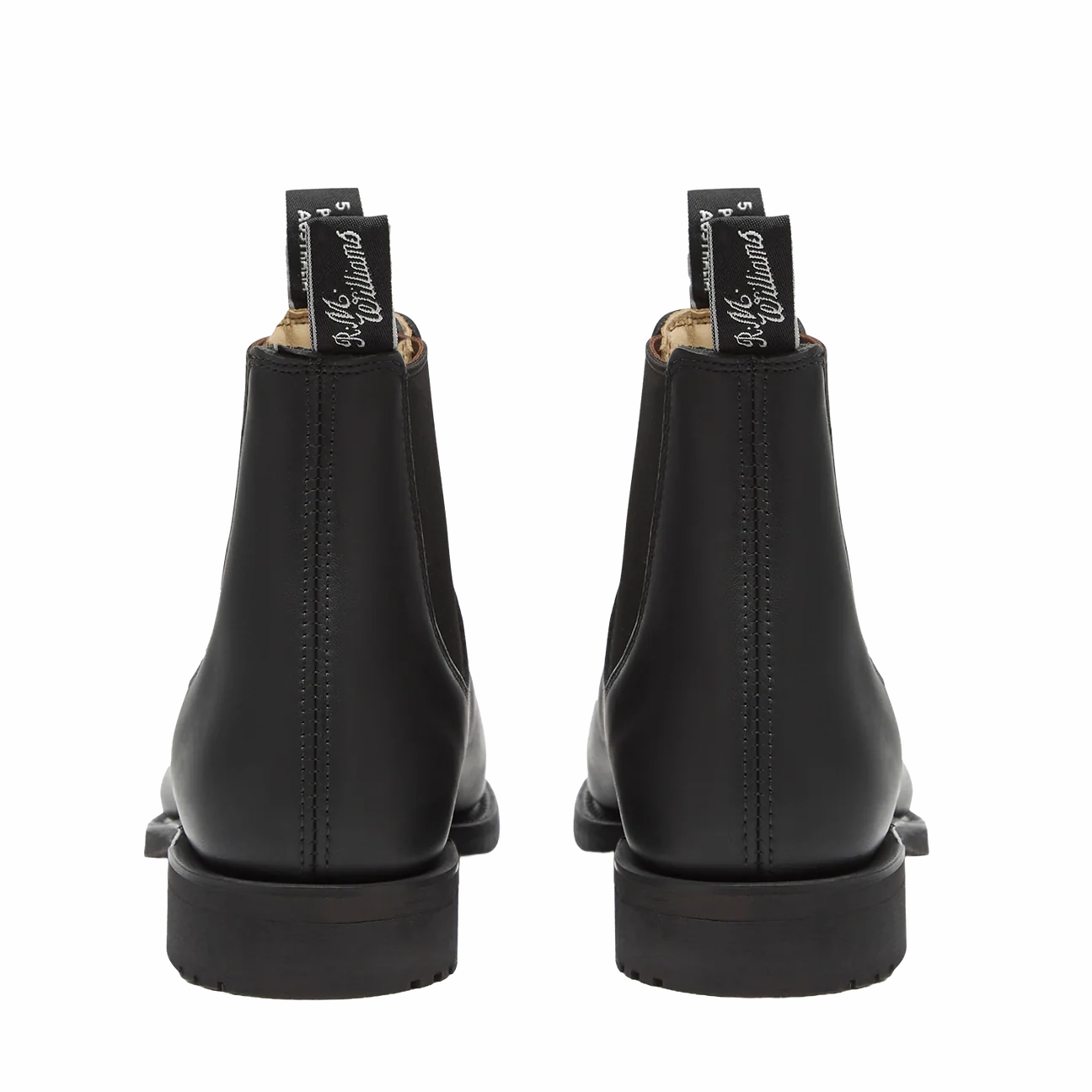 Gardener Black Leather Star Usa Chelsea Boots