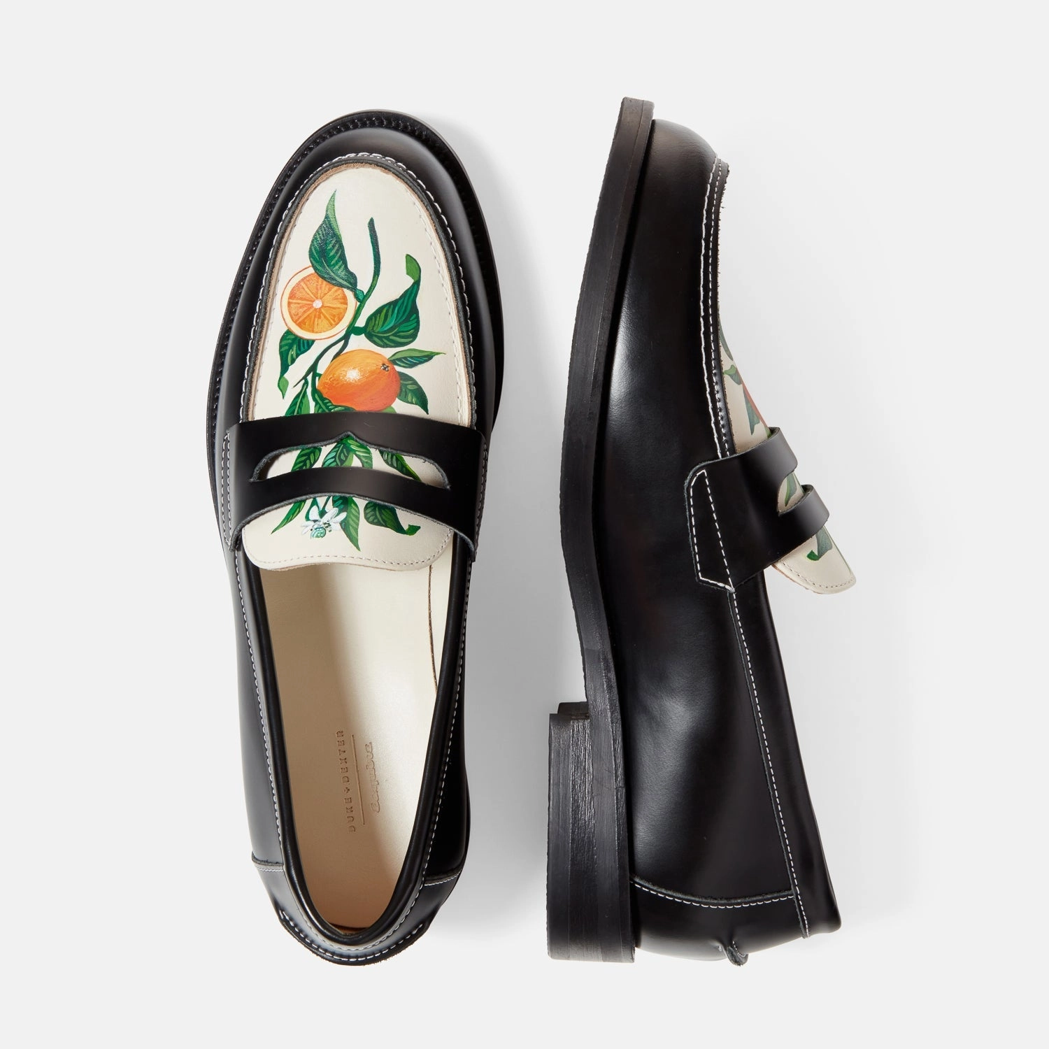 Loafers East Side Wilde Hand-Painted Orange Penny Loafer - Men's