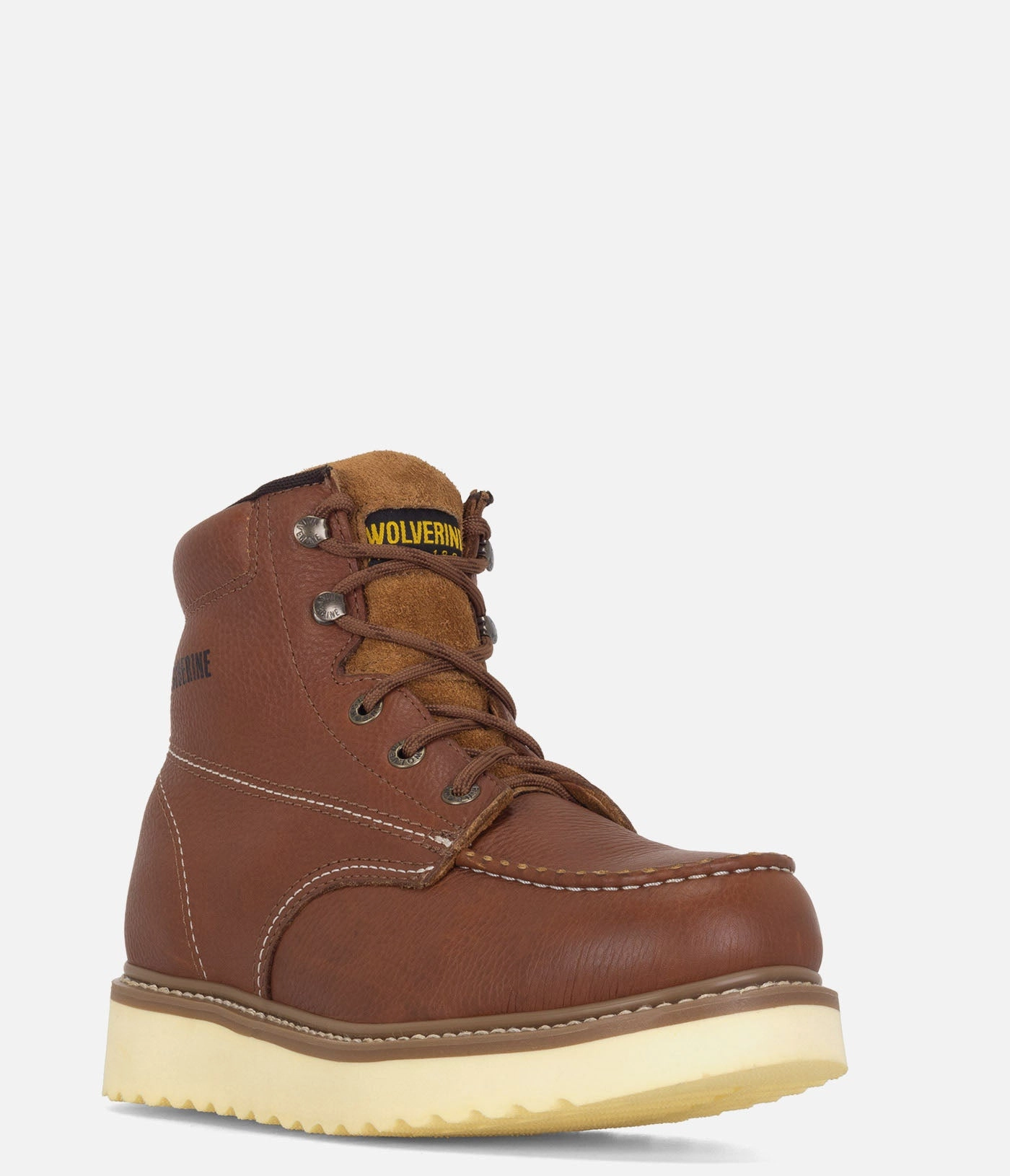 Tall Combat Boots Wolverine Moc-Toe Steel Toe 6" Work Boot - Men