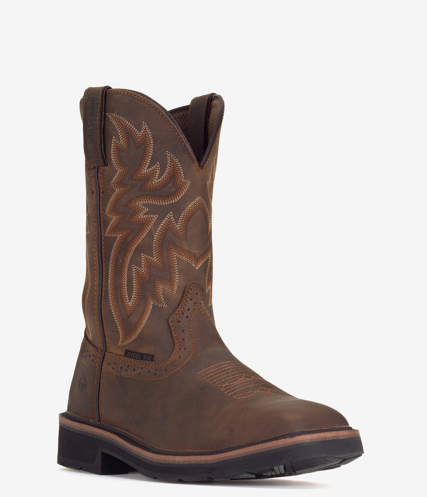 Good Rubber Boots Wolverine Rancher Square Toe Safety Toe Wellington Boot - Men