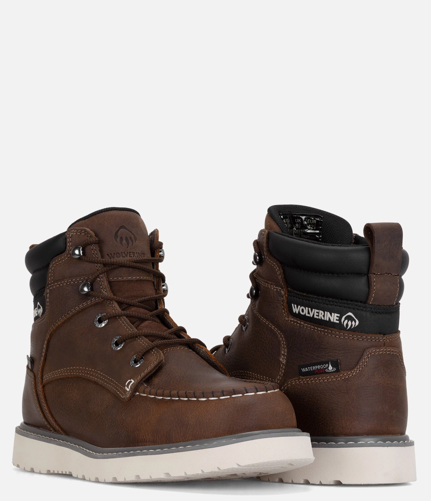 Wolverine Trade Wedge 6" Moc-Toe Steel Toe Waterproof Work Boot - Men Pirarucu Cowboy Boots