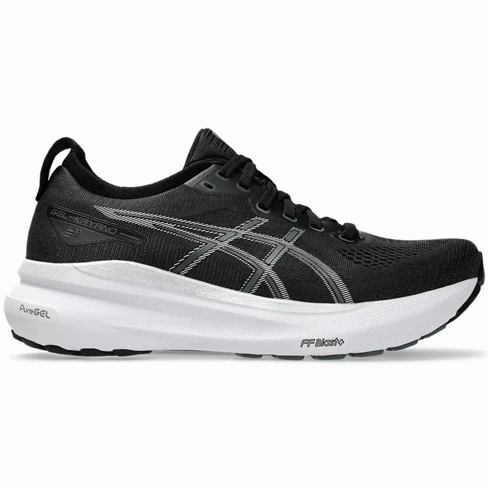 Asics Challenger Tennis Shoes Women's Asics Gel-Kayano 31, Black/Pure Silver, 11 D Wide