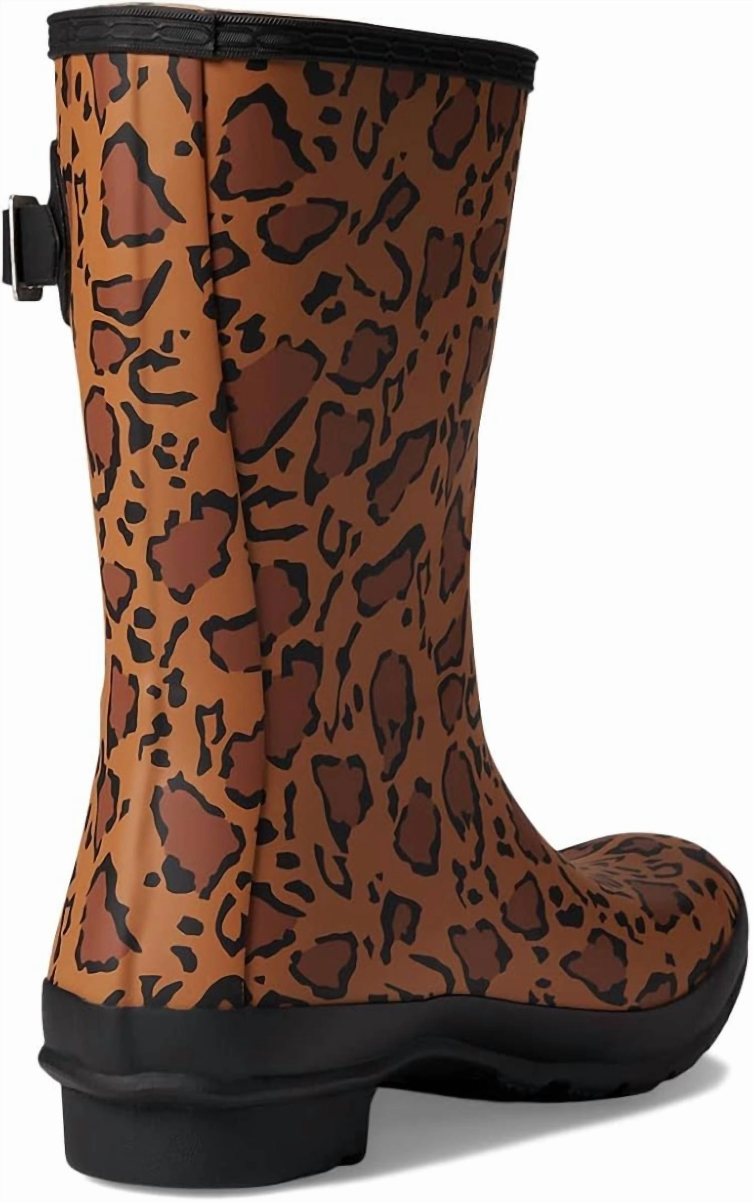 Steel Toe Chelsea Boot Women's Original Short Leopard Print Boots In Rich Tan/saddle/black