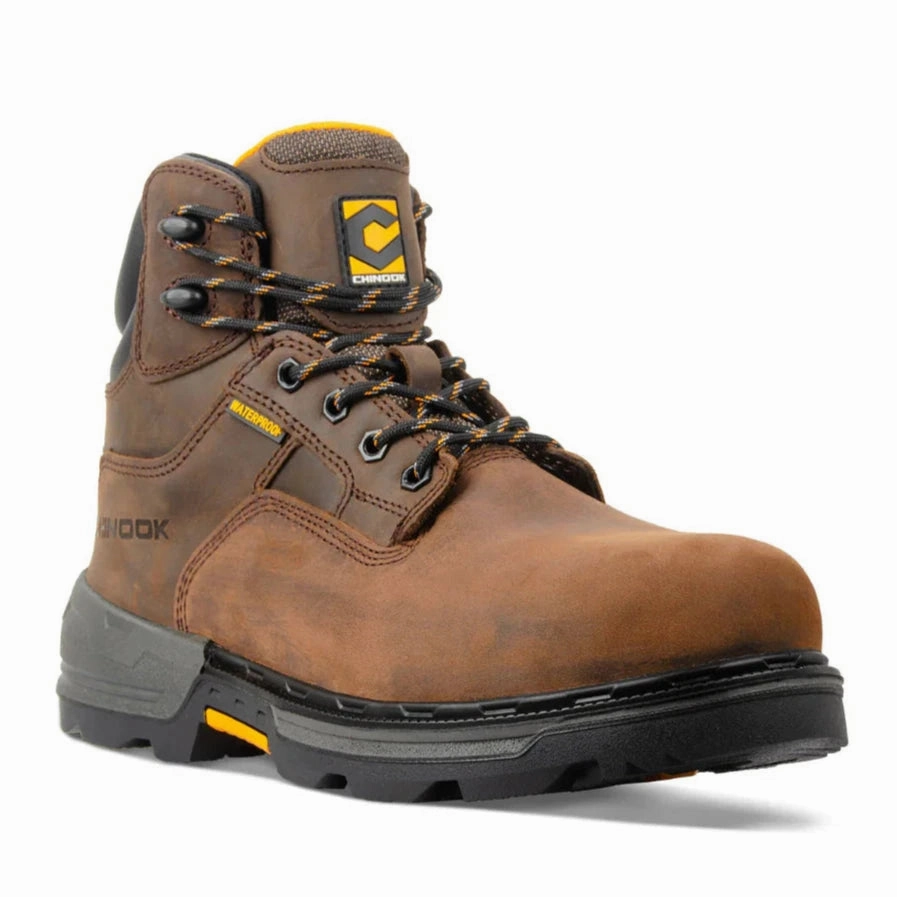 CHINOOK SAWHORSE 6" WATERPROOF SOFT TOE WORK BOOT MEN'S Ridge Cut Work Boots