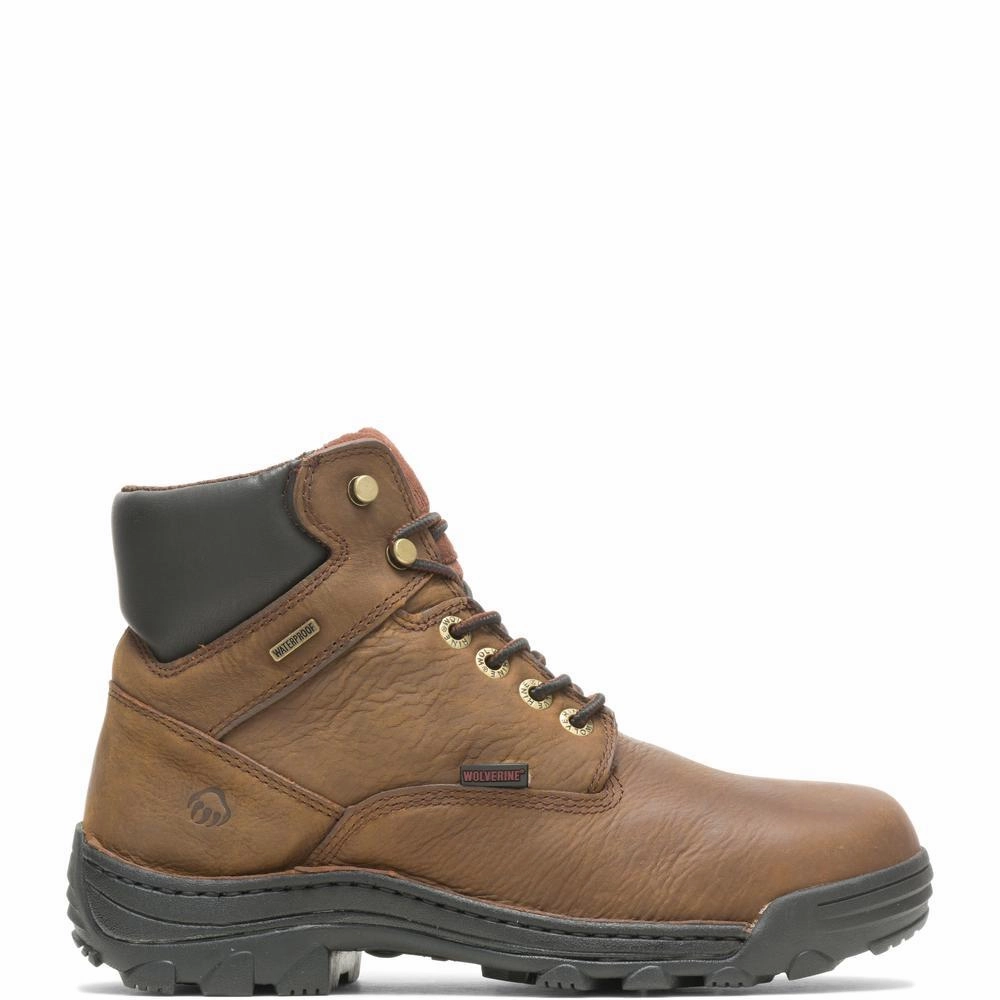 Wolverine Men's Durbin Waterproof 6" Work Boot Ostrich Skin Work Boots