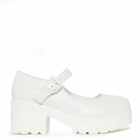 Mary Jane Shoes Chunky Platform Tira Mary Jane Shoes 'White Washout Edition'