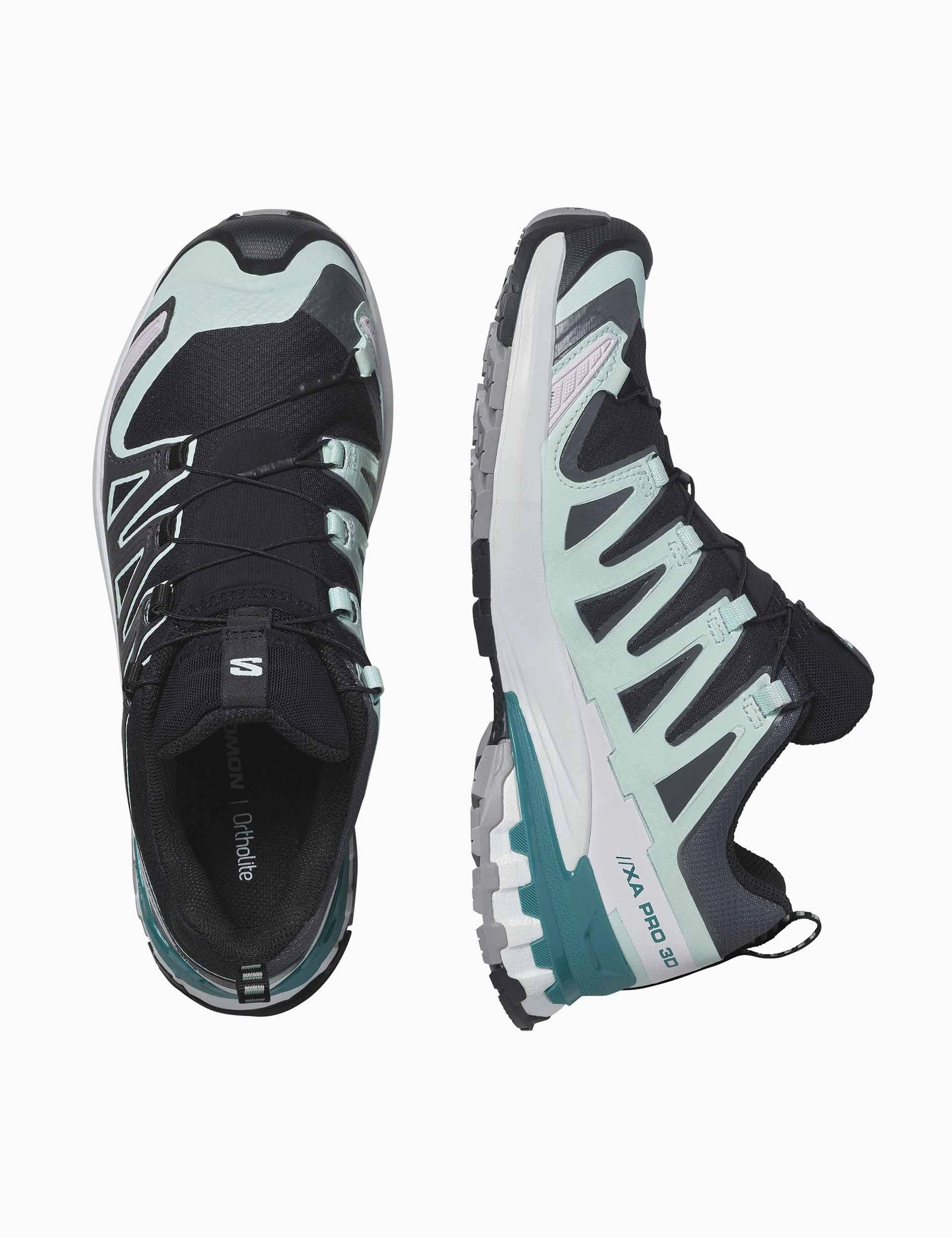 2024 Trail Shoes XA Pro 3D V9 Gore-Tex - Black/Bleached Aqua/Harbor Blue