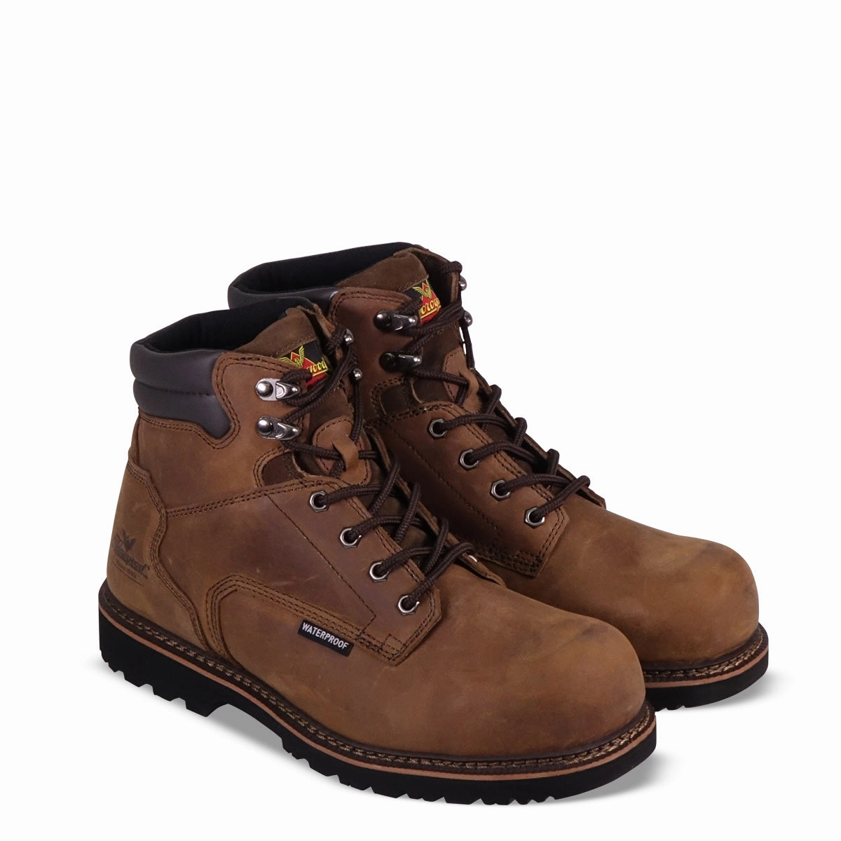 Decent Work Boots Thorogood 804-3236 Men's V-Series 6" Waterproof Semi-oblique Composite Toe Work Boot