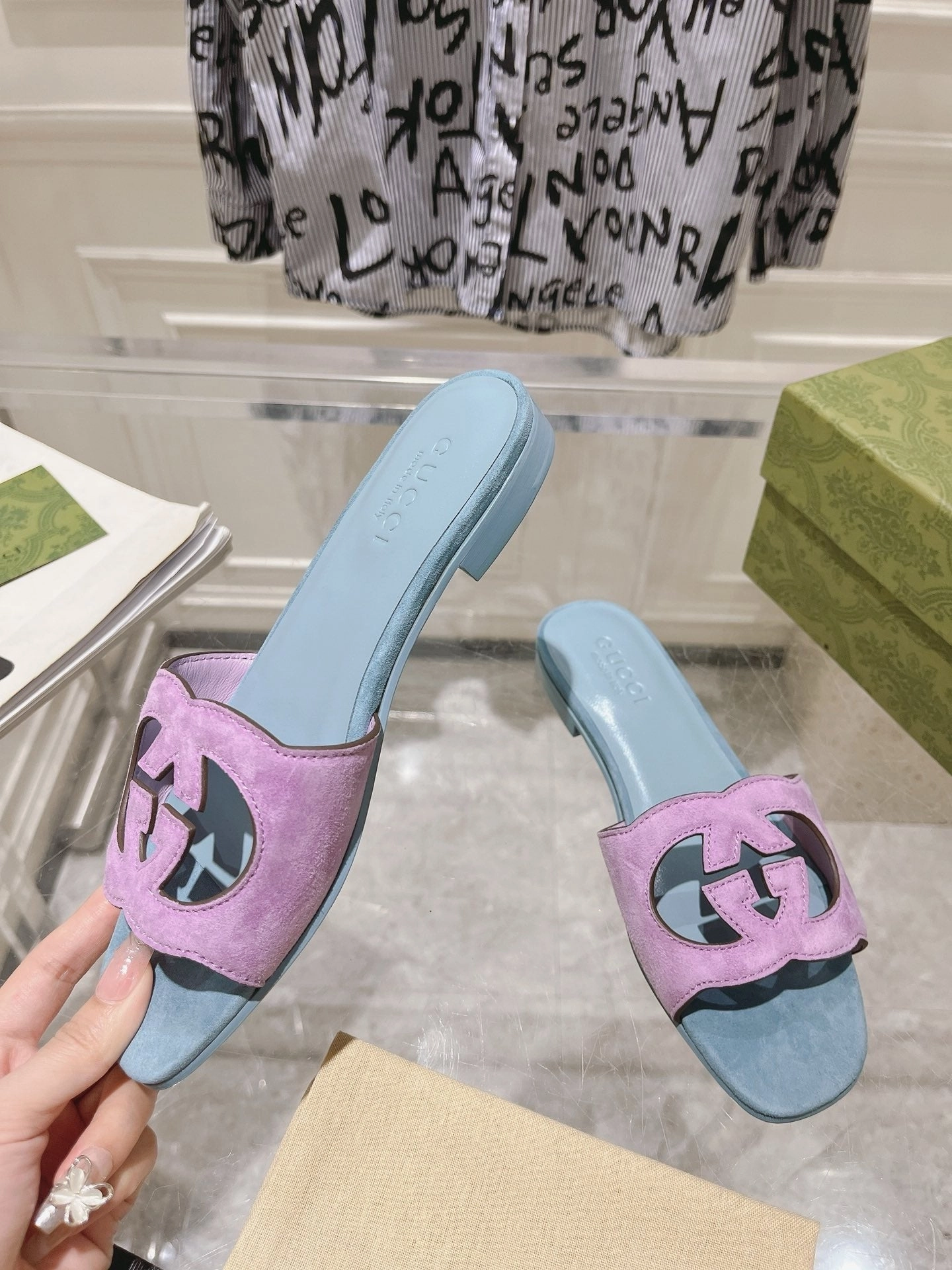 Flat Foot Friendly Shoes SE1394 GC Silde Sandals / Size5-11