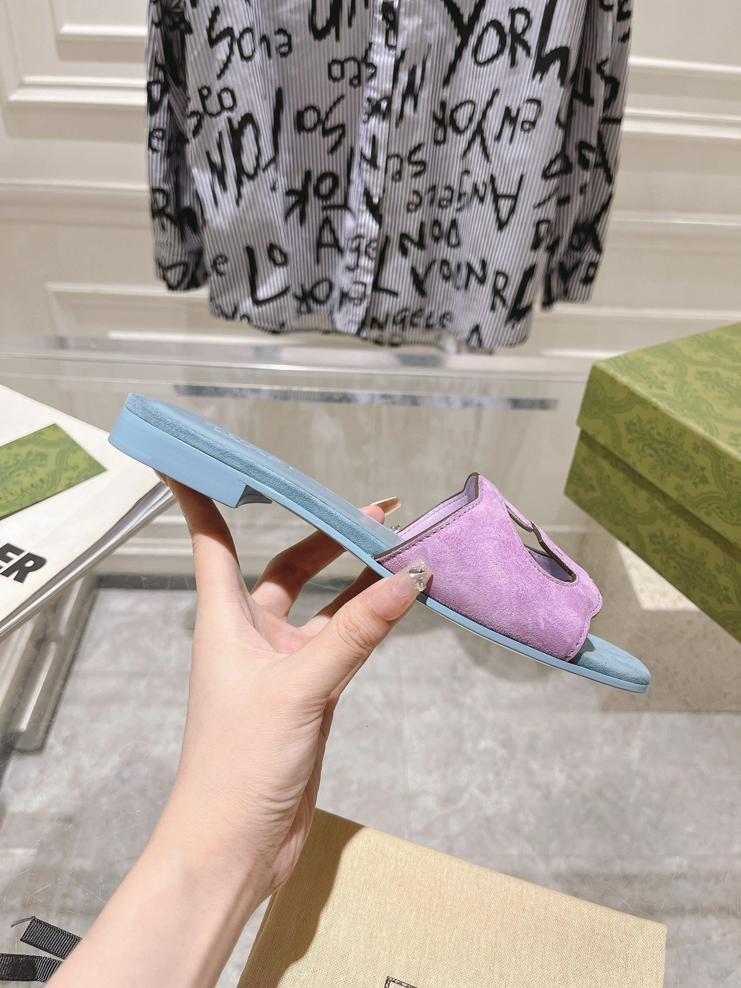 Quirky Flat Shoes SE1394 GC Silde Sandals / Size5-11