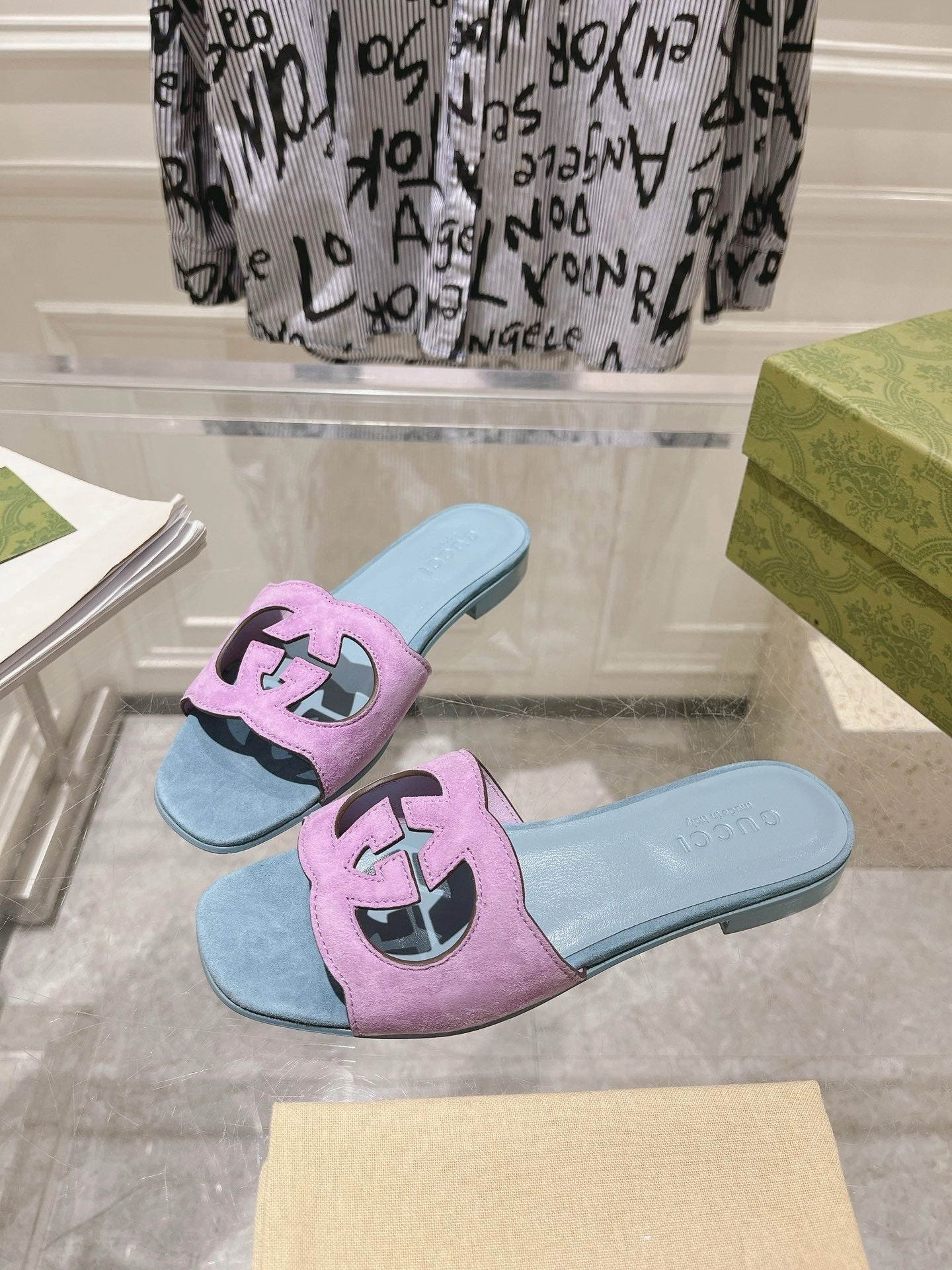 Calico Shoes Flats SE1394 GC Silde Sandals / Size5-11