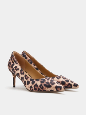 Ruby Heel Shoes Zira Leopard Print Pointed Toe Heels